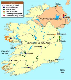 Great Castles of Ireland Map